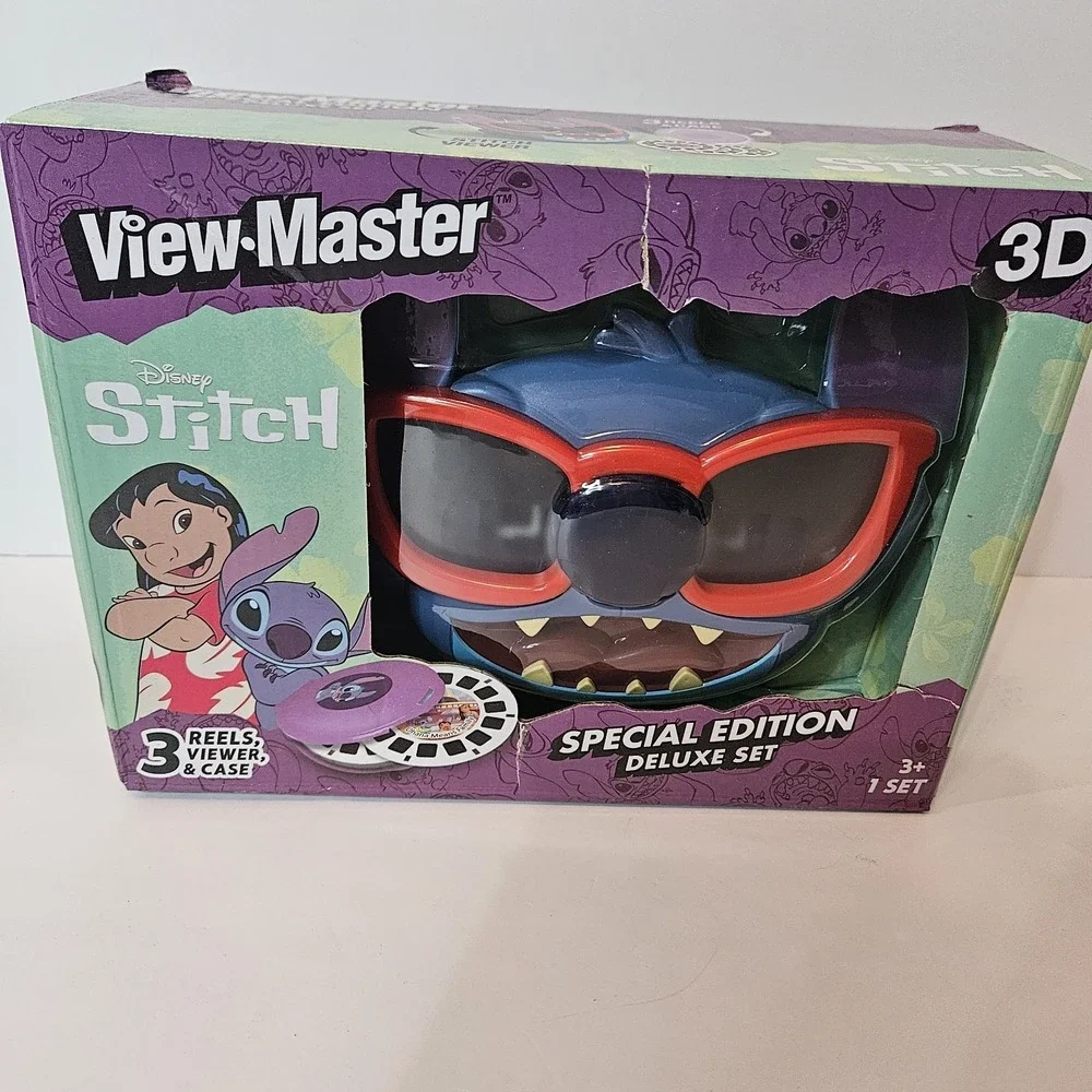 View Master Stitch Y2K Deluxe Set with Reels(plus Case)  Disney Model 02195